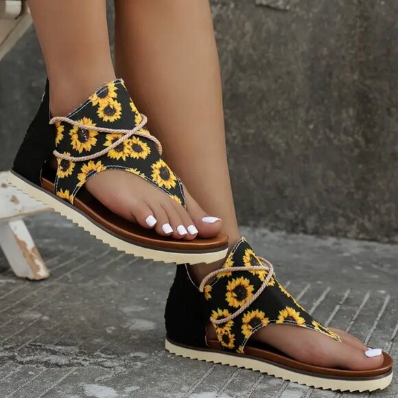 WOMEN: SUNFLOWER SLIP-ON SANDALS - Picture 3 of 14